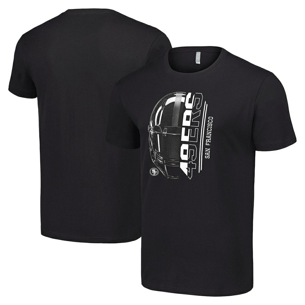 San Francisco 49ers Starter Half Helmet Logo T-Shirt - Black on sale