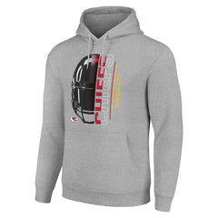 Kansas City Chiefs Starter Unisex Half Helmet Logo Pullover Hoodie - Heather Gray online