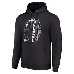 Kansas City Chiefs Starter Unisex Half Helmet Logo Pullover Hoodie - Black discount