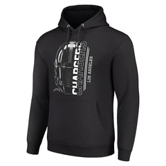Los Angeles Chargers Starter Unisex Half Helmet Logo Pullover Hoodie - Black for sale