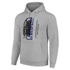 Baltimore Ravens Starter Unisex Half Helmet Logo Pullover Hoodie - Heather Gray sale