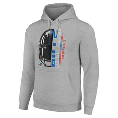 Buffalo Bills Starter Unisex Half Helmet Logo Pullover Hoodie - Heather Gray sale
