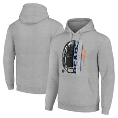 Chicago Bears Starter Unisex Half Helmet Logo Pullover Hoodie - Heather Gray outlet