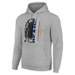 Chicago Bears Starter Unisex Half Helmet Logo Pullover Hoodie - Heather Gray outlet