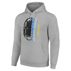 Los Angeles Chargers Starter Unisex Half Helmet Logo Pullover Hoodie - Heather Gray cheap
