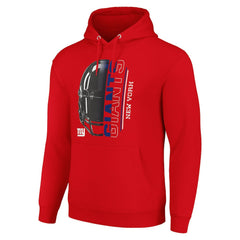 New York Giants Starter Unisex Half Helmet Logo Pullover Hoodie - Red cheap