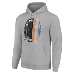 Denver Broncos Starter Unisex Half Helmet Logo Pullover Hoodie - Heather Gray online