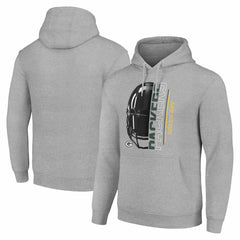 Green Bay Packers Starter Unisex Half Helmet Logo Pullover Hoodie - Heather Gray for sale