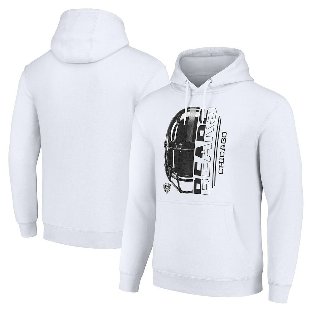 Chicago Bears Starter Unisex Half Helmet Logo Pullover Hoodie - White online