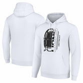 Detroit Lions Starter Unisex Half Helmet Logo Pullover Hoodie - White on sale