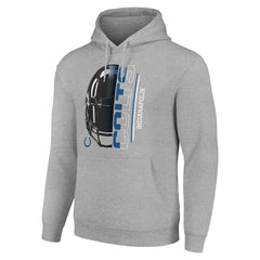 Indianapolis Colts Starter Unisex Half Helmet Logo Pullover Hoodie - Heather Gray online