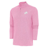 Detroit Lions Antigua Hunk Quarter-Zip Pullover Top - Pink discount