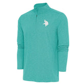 Minnesota Vikings Antigua Hunk Quarter-Zip Pullover Top - Heather Aqua for sale