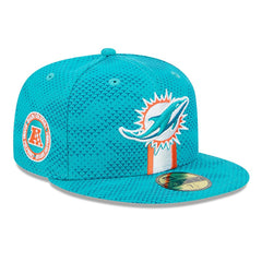 Miami Dolphins New Era 2024 Sideline 59FIFTY Fitted Hat - Aqua outlet