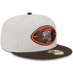 Cleveland Browns New Era 2024 Sideline Historic 59FIFTY Fitted Hat - Stone/Brown on sale