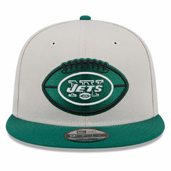 New York Jets New Era 2024 Sideline Historic 9FIFTY Snapback Hat - Stone/Green for sale