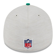 Philadelphia Eagles New Era 2024 Sideline Historic 39THIRTY Flex Hat - Stone/Midnight Green cheap