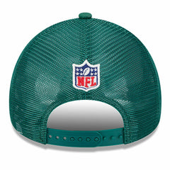 New York Jets New Era 2024 Sideline Historic 9FORTY A-Frame Trucker Adjustable Hat - Stone/Green online