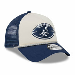 Dallas Cowboys New Era 2024 Sideline Historic 9FORTY A-Frame Trucker Adjustable Hat - Stone/Navy online