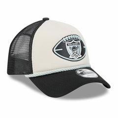 Las Vegas Raiders New Era 2024 Sideline Historic 9FORTY A-Frame Trucker Adjustable Hat - Stone/Black online