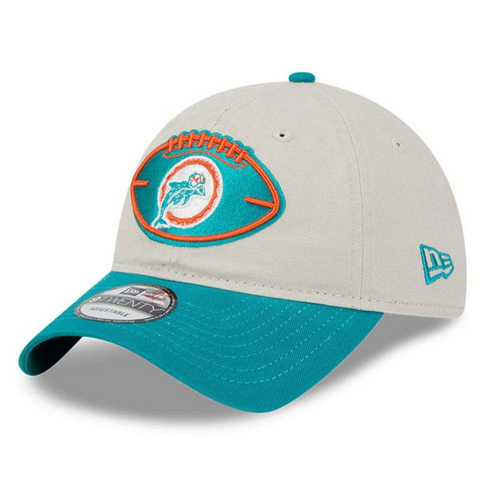 Miami Dolphins New Era 2024 Sideline Historic 9TWENTY Adjustable Hat - Stone/Aqua discount