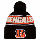 Cincinnati Bengals New Era 2024 Sideline Cuffed Knit Hat with Pom - Black discount