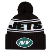 New York Jets New Era 2024 Sideline Cuffed Knit Hat with Pom - Black discount