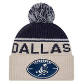 Dallas Cowboys New Era NFL Sideline Historic Cuffed Knit Hat with Pom
- Stone for sale