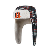 Cincinnati Bengals New Era Sideline Plaid Sherpa Trapper Hat - Black online