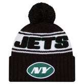 New York Jets New Era Youth 2024/25 Sideline Cuffed Knit Hat with Pom - Black sale