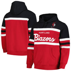 Portland Trail Blazers Head Coach Pullover Hoodie - Red/Black | Mitchell & Ness discount