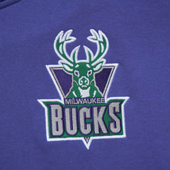 Milwaukee Bucks Team OG 2.0 Vintage Logo Fleece Pullover Hoodie - Purple | Mitchell & Ness for sale