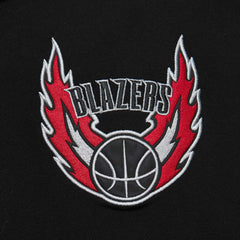 Portland Trail Blazers Team OG 2.0 Vintage Logo Fleece Pullover Hoodie - Black | Mitchell & Ness for sale