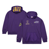 Utah Jazz Team OG 2.0 Vintage Logo Fleece Pullover Hoodie - Purple | Mitchell & Ness discount