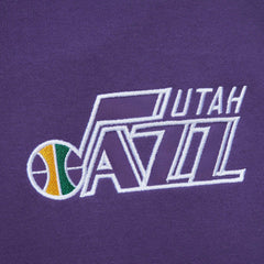 Utah Jazz Team OG 2.0 Vintage Logo Fleece Pullover Hoodie - Purple | Mitchell & Ness discount