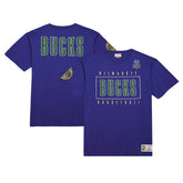 Milwaukee Bucks Hardwood Classics Team OG 2.0 Premium Vintage Logo T-Shirt - Purple | Mitchell & Ness for sale
