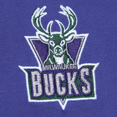 Milwaukee Bucks Hardwood Classics Team OG 2.0 Premium Vintage Logo T-Shirt - Purple | Mitchell & Ness for sale