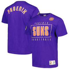 Phoenix Suns Hardwood Classics Team OG 2.0 Premium Vintage Logo T-Shirt - Purple | Mitchell & Ness on sale