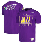 Utah Jazz Hardwood Classics Team OG 2.0 Premium Vintage Logo T-Shirt - Purple | Mitchell & Ness outlet