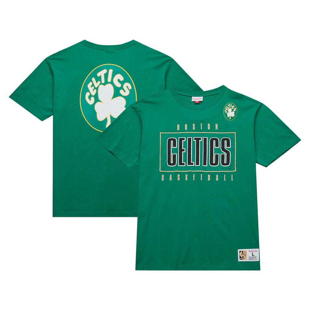 Boston Celtics Hardwood Classics Team OG 2.0 Premium Vintage Logo T-Shirt - Kelly Green | Mitchell & Ness cheap