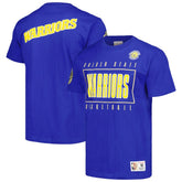 Golden State Warriors Hardwood Classics Team OG 2.0 Premium Vintage Logo T-Shirt sale - Royal | Mitchell & Ness for sale