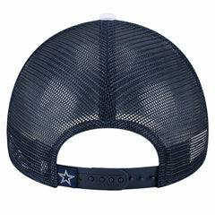 Dallas Cowboys New Era Sport Night Color Block 9FORTY A-Frame Trucker Adjustable Hat - White/Navy on sale