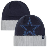 Dallas Cowboys New Era Oversize Cuffed Knit Hat - Navy/Gray online