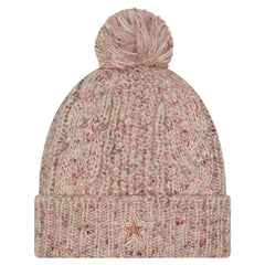 Dallas Cowboys New Era Women's Trendy Tone Cuffed Knit Hat with Pom - Stone outlet