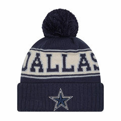 Dallas Cowboys New Era Retro Cuffed Knit Hat with Pom - Navy discount
