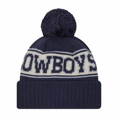 Dallas Cowboys New Era Retro Cuffed Knit Hat with Pom - Navy discount