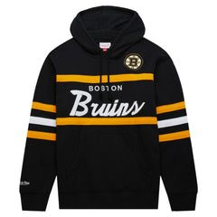 Boston Bruins Mitchell & Ness Head Coach Pullover Hoodie Black
