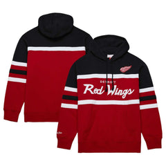 Detroit Red Wings Mitchell & Ness Head Coach Pullover Hoodie Red/Black