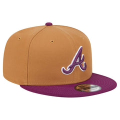 Atlanta Braves Color Pack Two-Tone 9FIFTY Snapback Hat - Brown/Purple | New Era