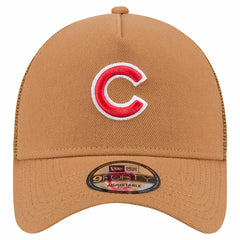 Chicago Cubs A-Frame Trucker 9FORTY Adjustable Hat - Brown | New Era